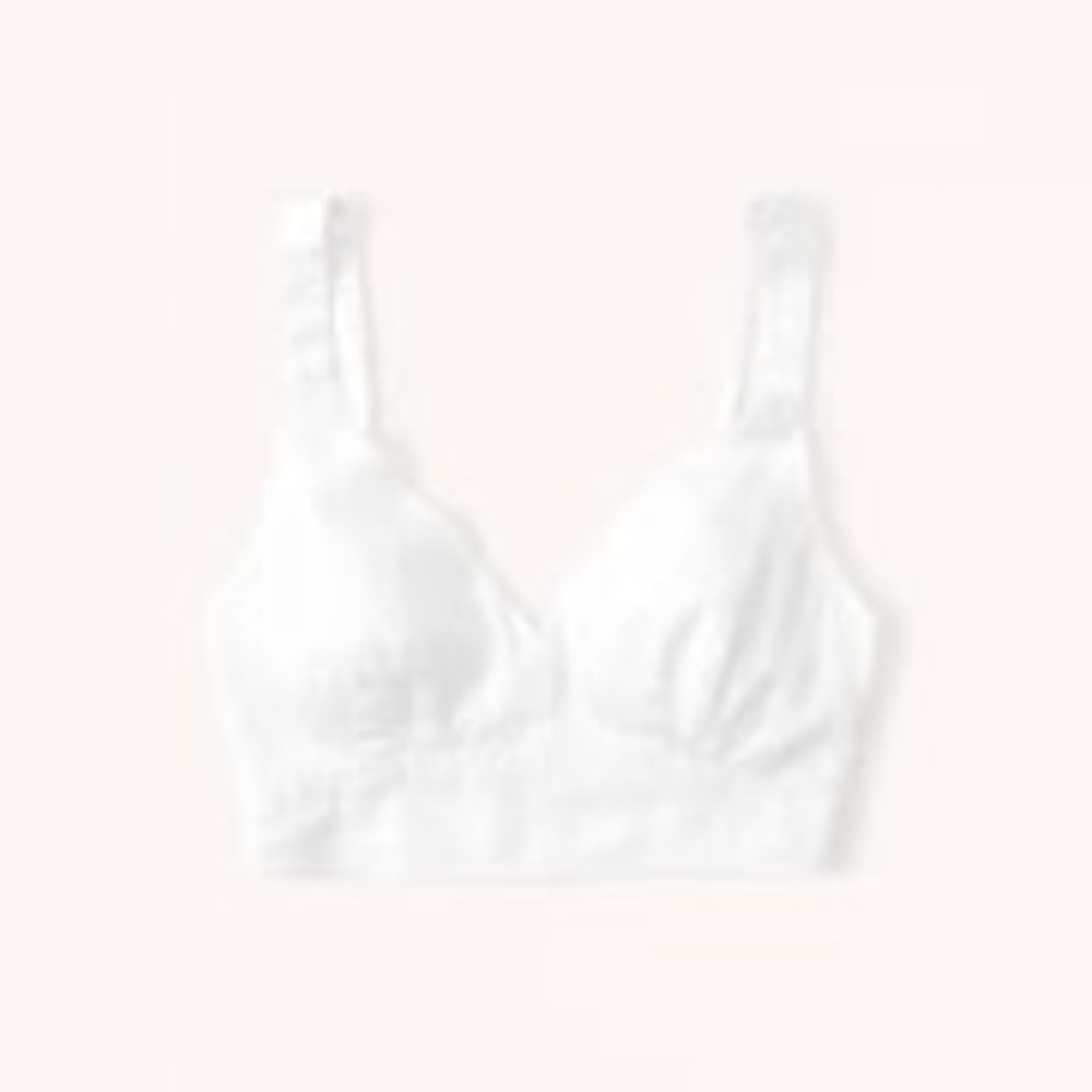 Abercrombie linen blend set top XS white